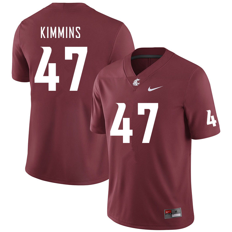 Men #47 Henry Kimmins Washington State Cougars College Football Jerseys Sale-Crimson